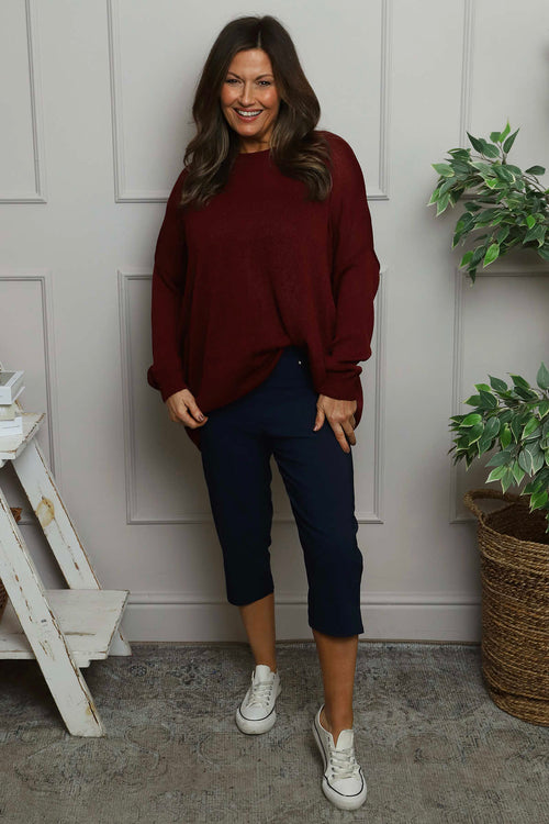 Stori Capri Trousers Navy - Image 1