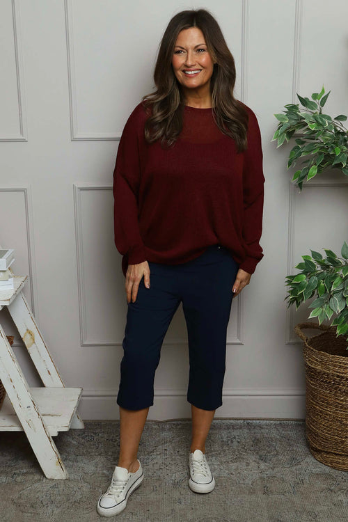 Stori Capri Trousers Navy - Image 2