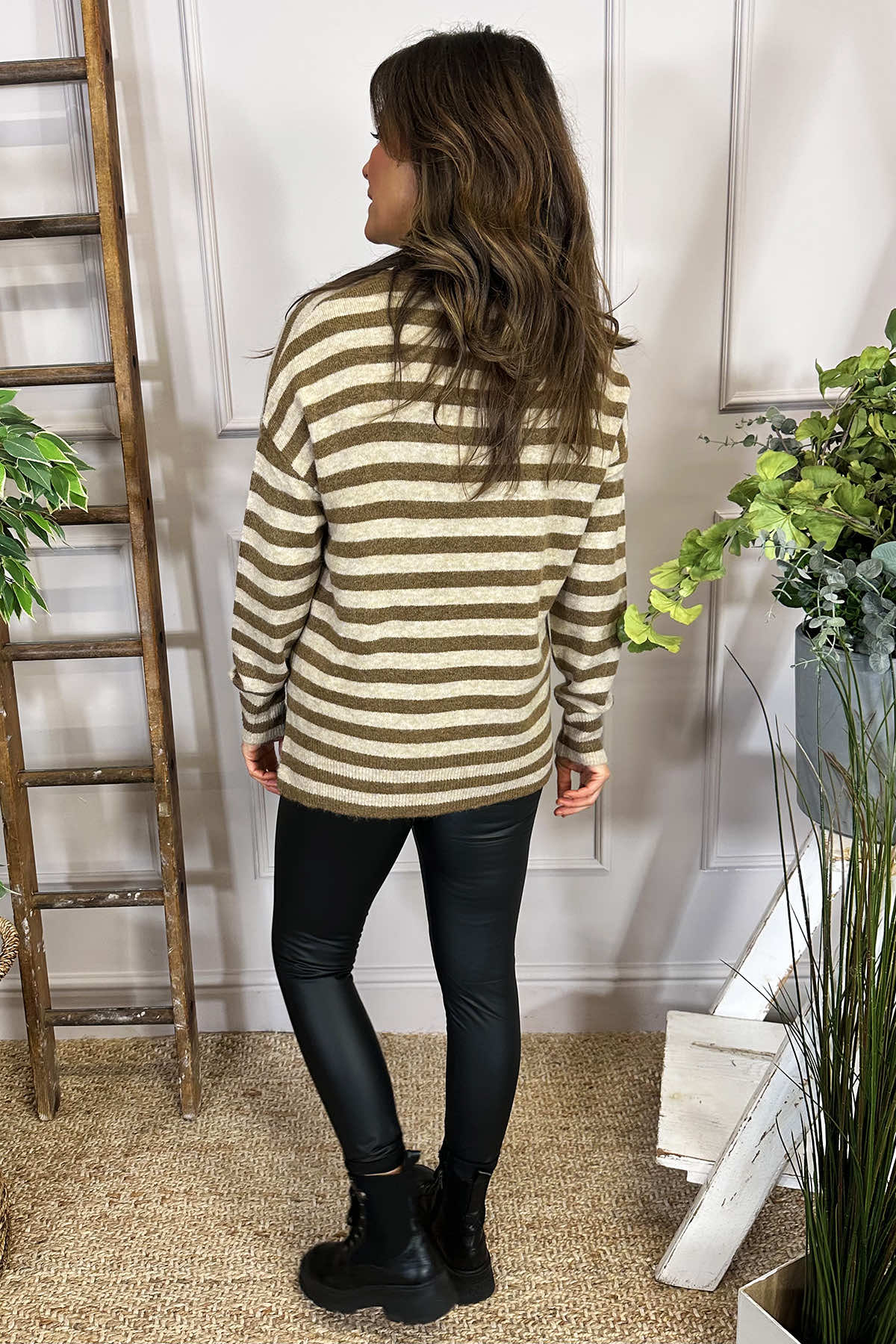 Hilda Stripe Jumper Camel