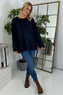 Galina Button Top Navy