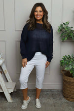 Stori Capri Trousers White White - Stori Capri Trousers White