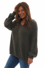 Bobbi Star Knit Jumper Khaki Khaki - Bobbi Star Knit Jumper Khaki