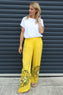 Aksana Flower Wide Leg Trousers Yellow