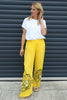 Aksana Flower Wide Leg Trousers Yellow
