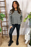 Hilda Stripe Jumper Black