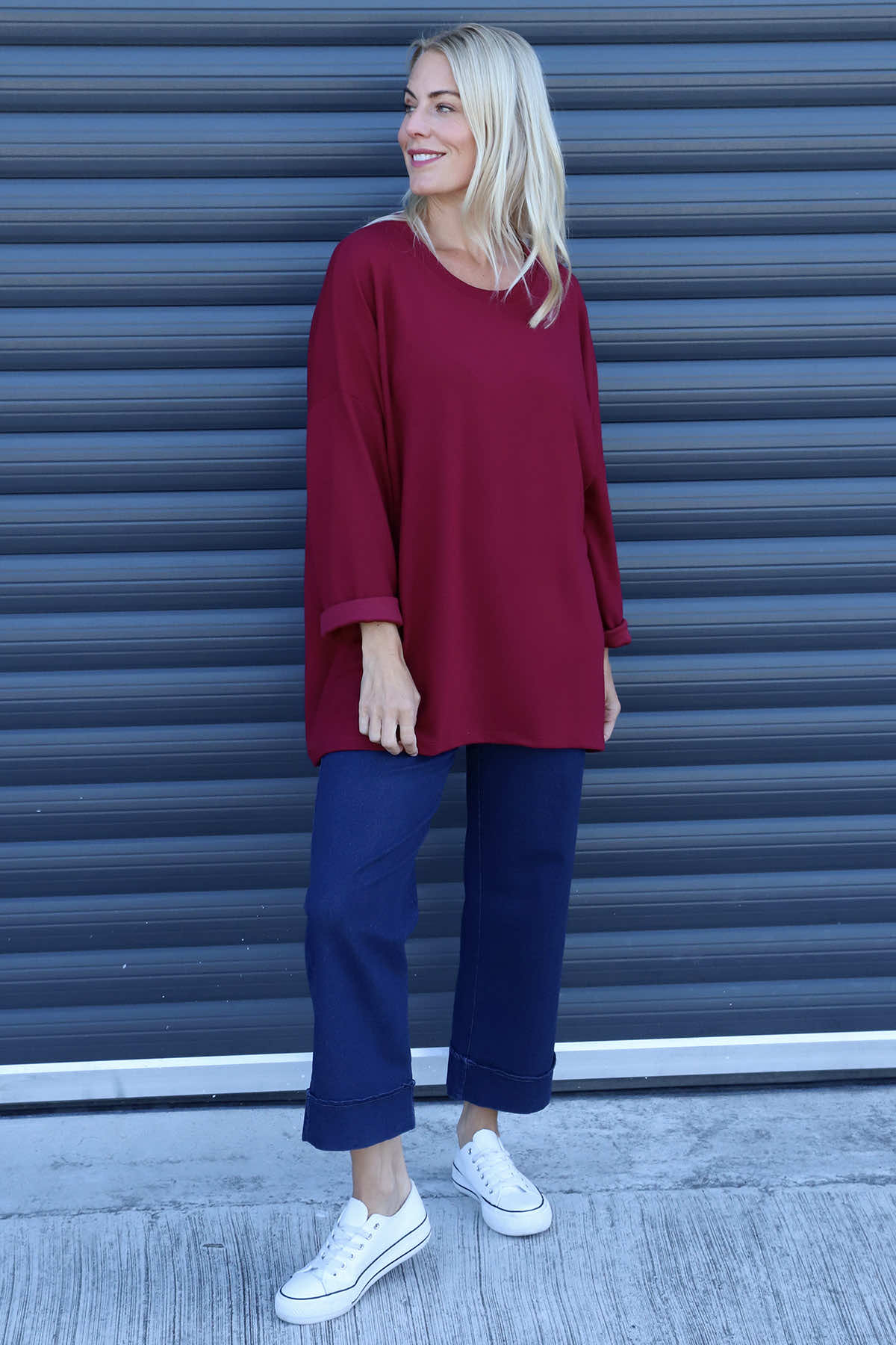 Cailina Knitted Jumper Wine