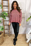 Hilda Stripe Jumper Red