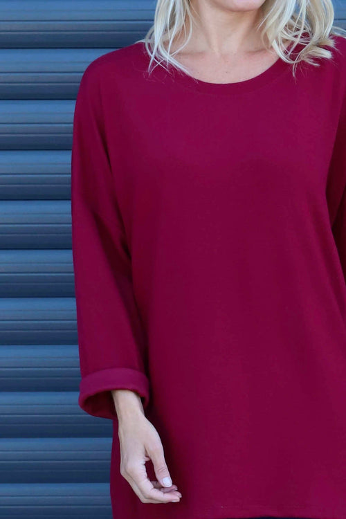 Cailina Knitted Jumper Wine - Image 3