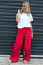 Aksana Flower Wide Leg Trousers Hot Pink