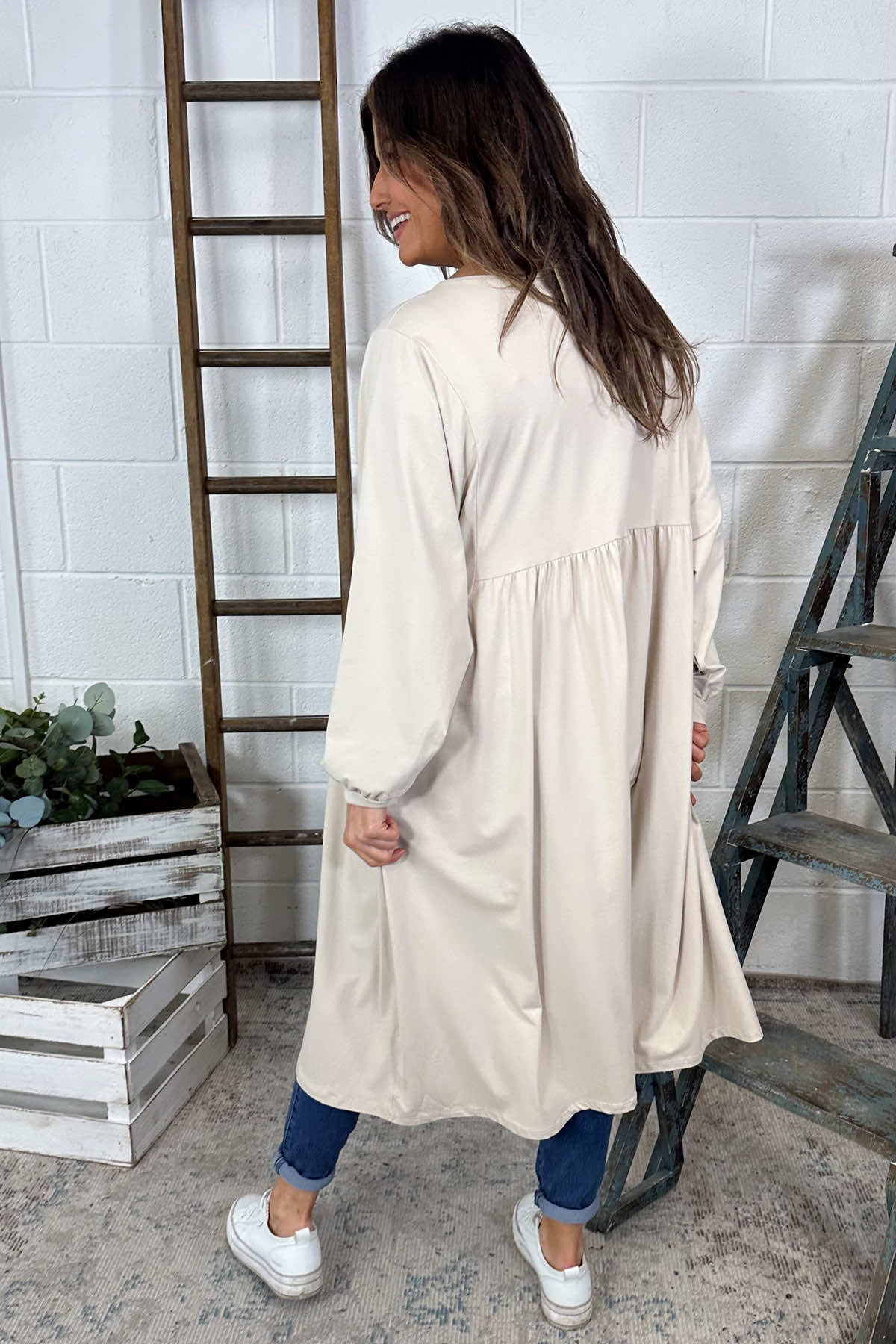Eliza Cotton Dress Stone