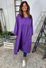 Eliza Cotton Dress Purple