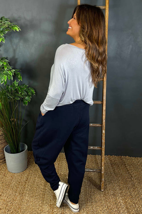 Katy Cotton Joggers Navy - Image 4