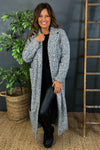 Lexie Boucle Fleck Coat Grey