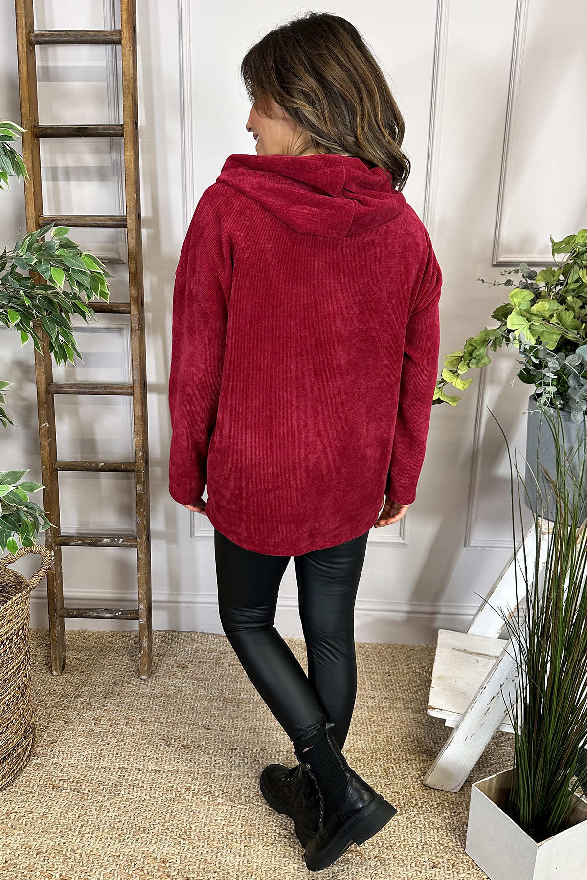 Antonia Hooded Jacket Wine