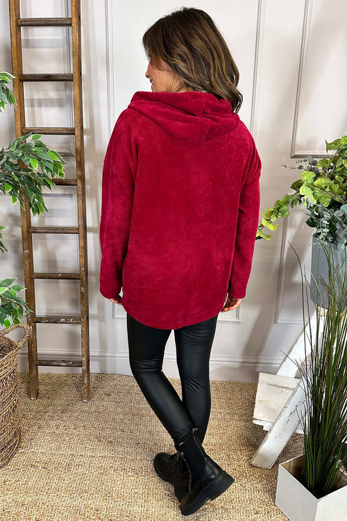 Antonia Hooded Jacket Wine - Image 4