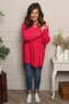 Lynna V-Neck Jumper Fuchsia