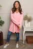Lynna V-Neck Jumper Pink