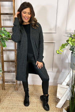 Donna Knit Cardigan Charcoal Charcoal - Donna Knit Cardigan Charcoal