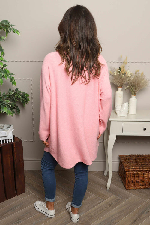 Lynna V-Neck Jumper Pink - Image 4