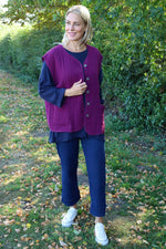 Agatha Cotton Padded Gilet Berry Berry - Agatha Cotton Padded Gilet Berry