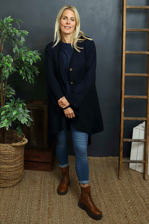 Ernestina Button Jacket Navy - Image 2