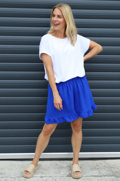 Stellina Frill Shorts Cobalt - Image 1