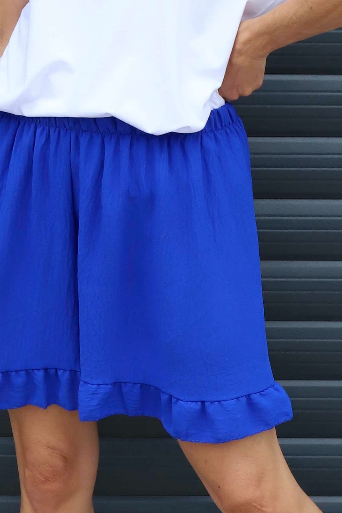 Stellina Frill Shorts Cobalt