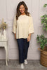 Danita Needlecord Top Stone