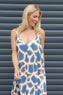 Tempany Print Strap Dress Blue