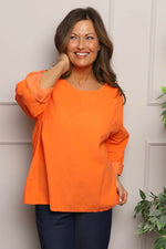 Danita Needlecord Top Orange Orange - Danita Needlecord Top Orange