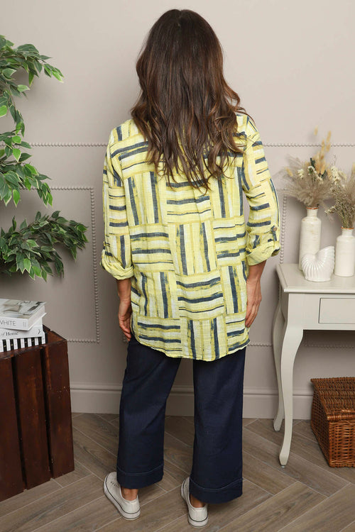 Glenna Pattern Cotton Top Yellow - Image 4