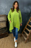 Frankie Hooded Needlecord Top Green