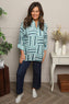 Glenna Pattern Cotton Top Sage Green