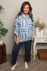 Glenna Pattern Cotton Top Blue