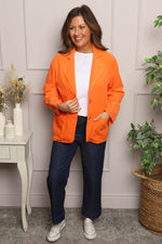 Marina Needlecord Jacket Orange Orange - Marina Needlecord Jacket Orange