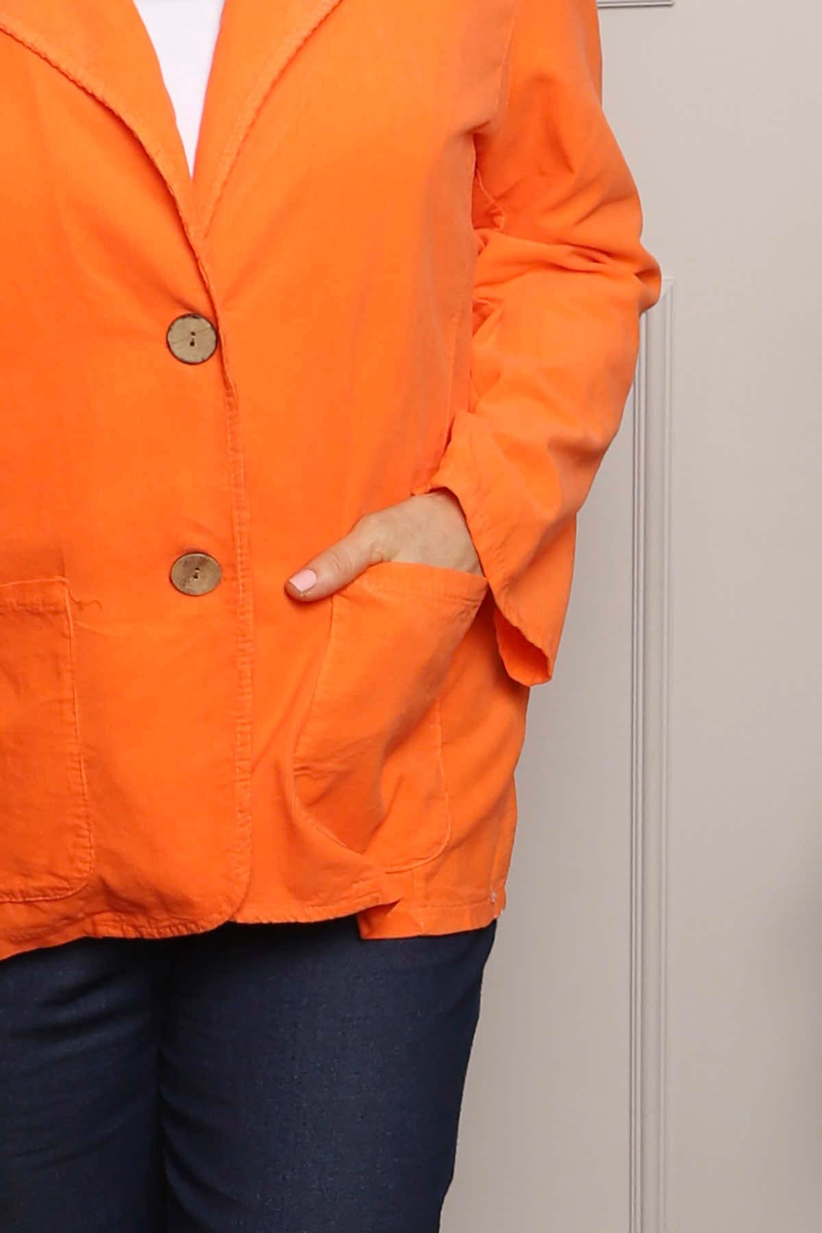 Marina Needlecord Jacket Orange