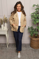 Marina Needlecord Jacket Camel Camel - Marina Needlecord Jacket Camel