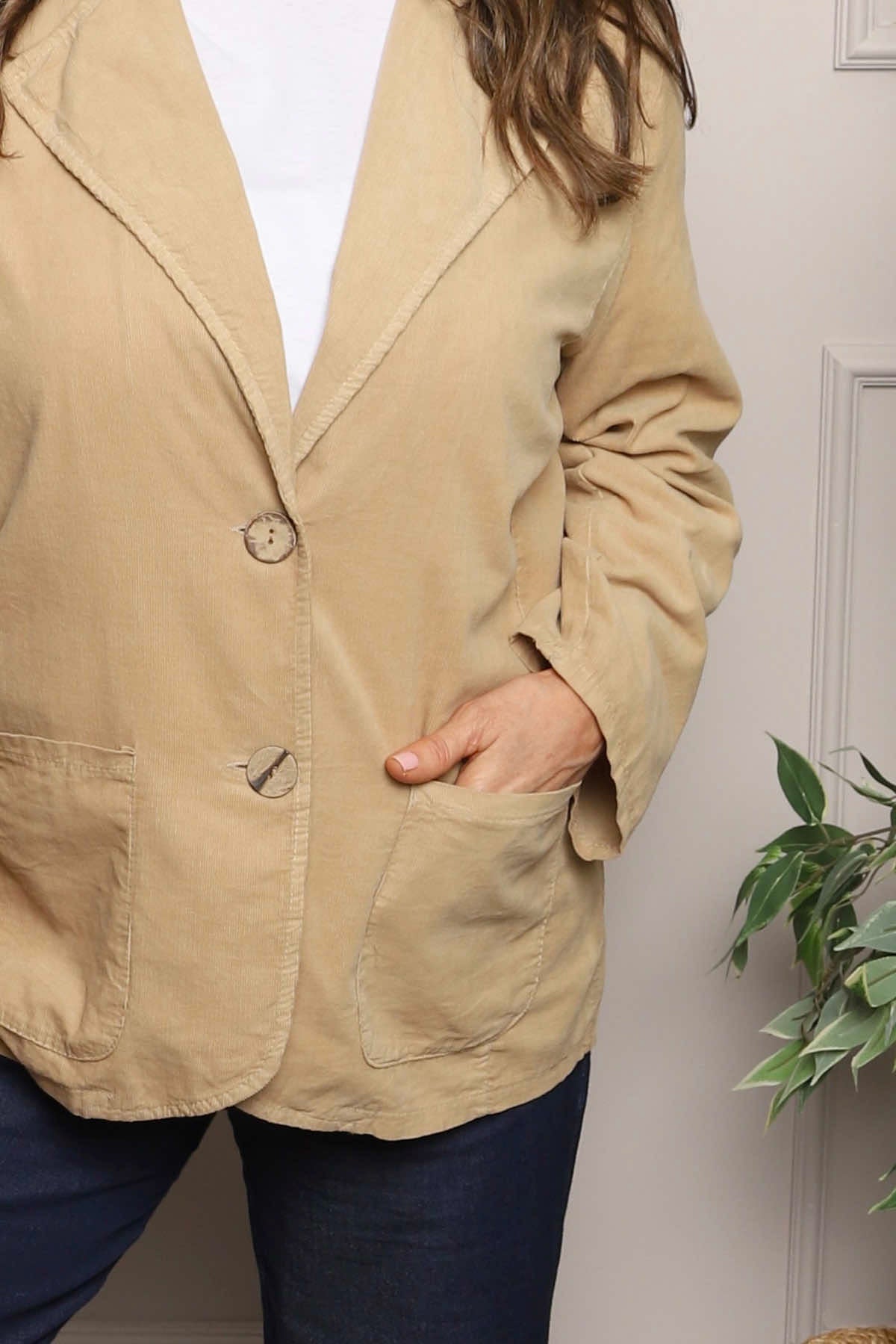 Marina Needlecord Jacket Camel