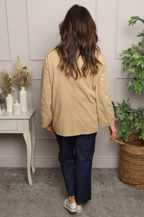 Marina Needlecord Jacket Camel - Image 7