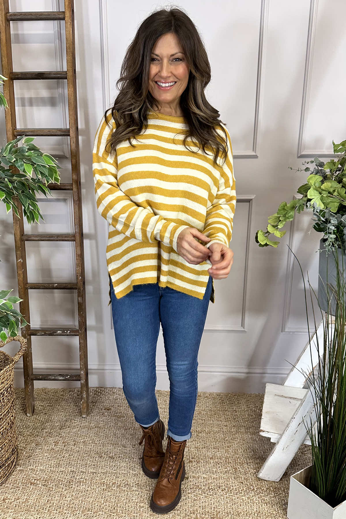 Hilda Stripe Jumper Yellow