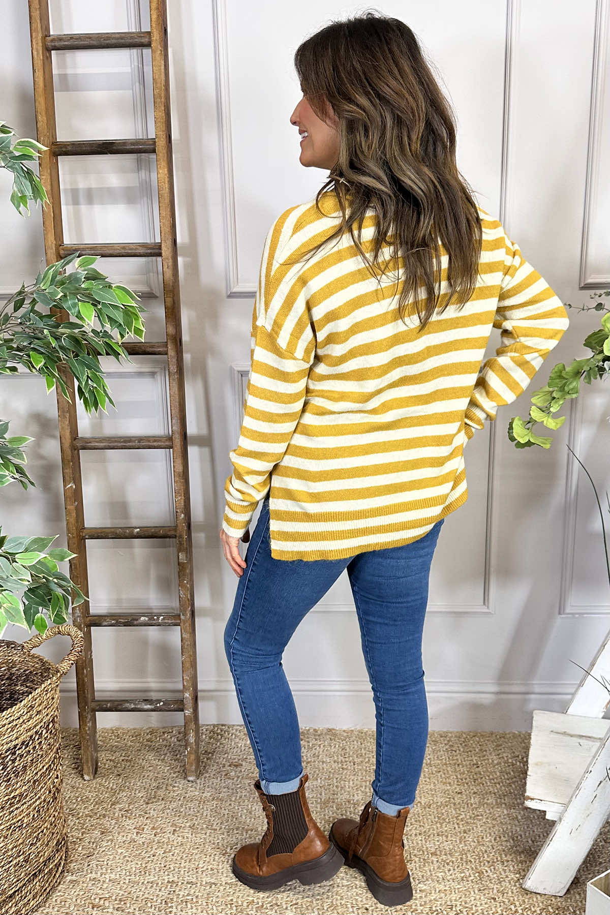 Hilda Stripe Jumper Yellow