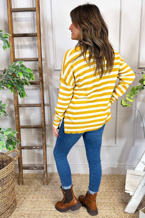 Hilda Stripe Jumper Yellow - Image 4