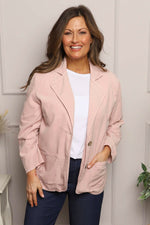 Marina Needlecord Jacket Pink Pink - Marina Needlecord Jacket Pink
