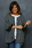 Carlota Stripe Linen Jacket Black