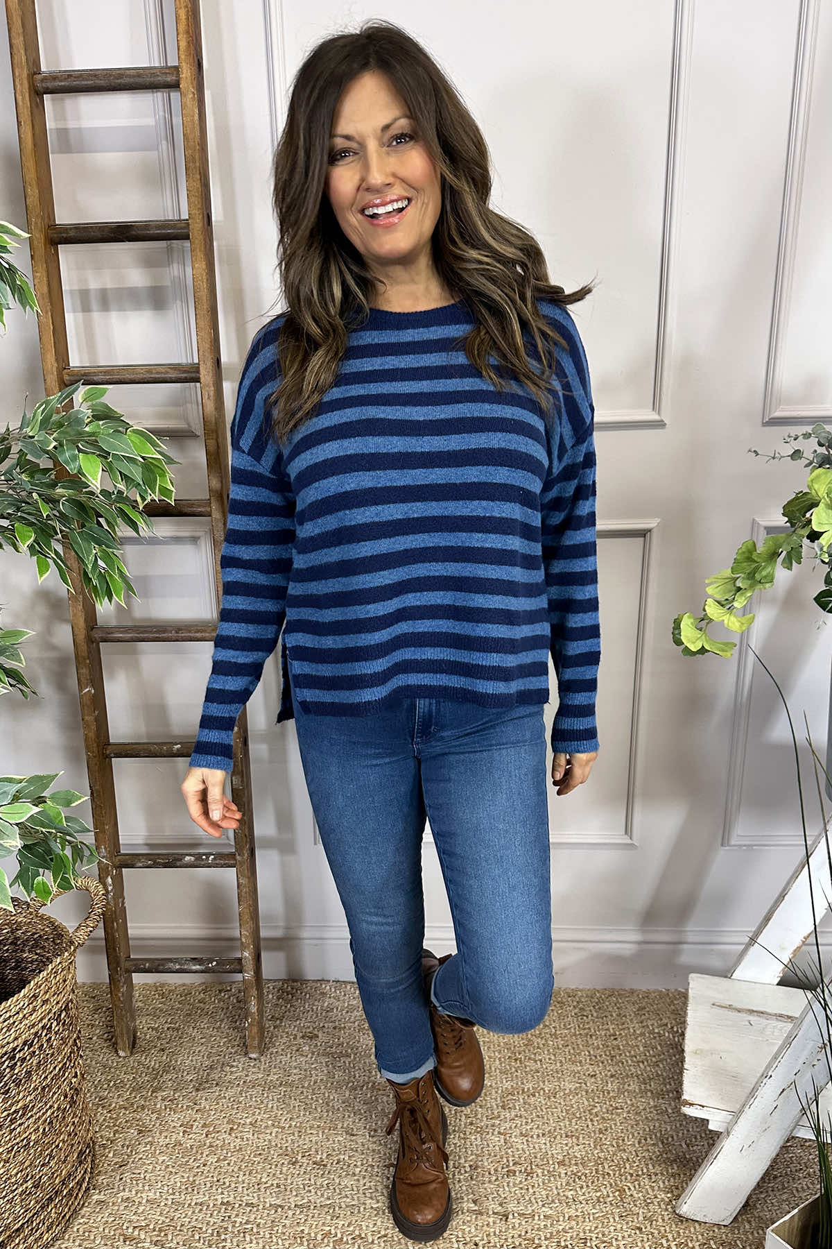 Hilda Stripe Jumper Blue