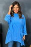 Frankie Hooded Needlecord Top Powder Blue