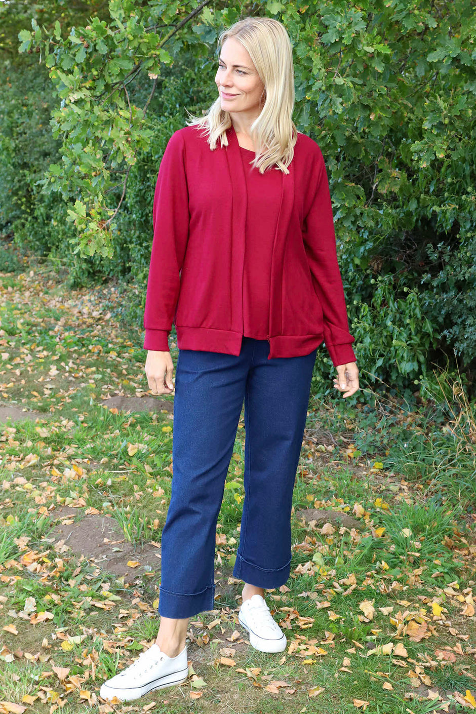 Evianna Knitted Top Wine