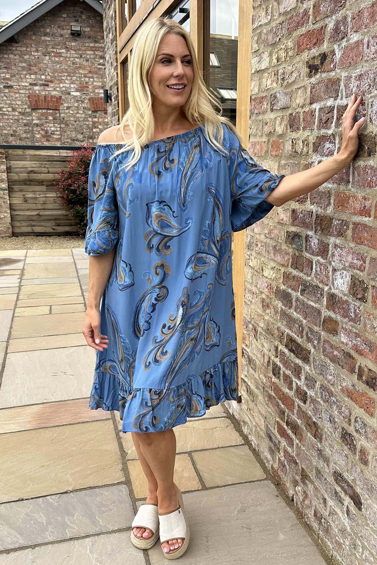 Nerina Paisley Print Tunic Blue