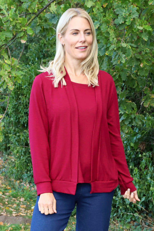 Evianna Knitted Top Wine - Image 2