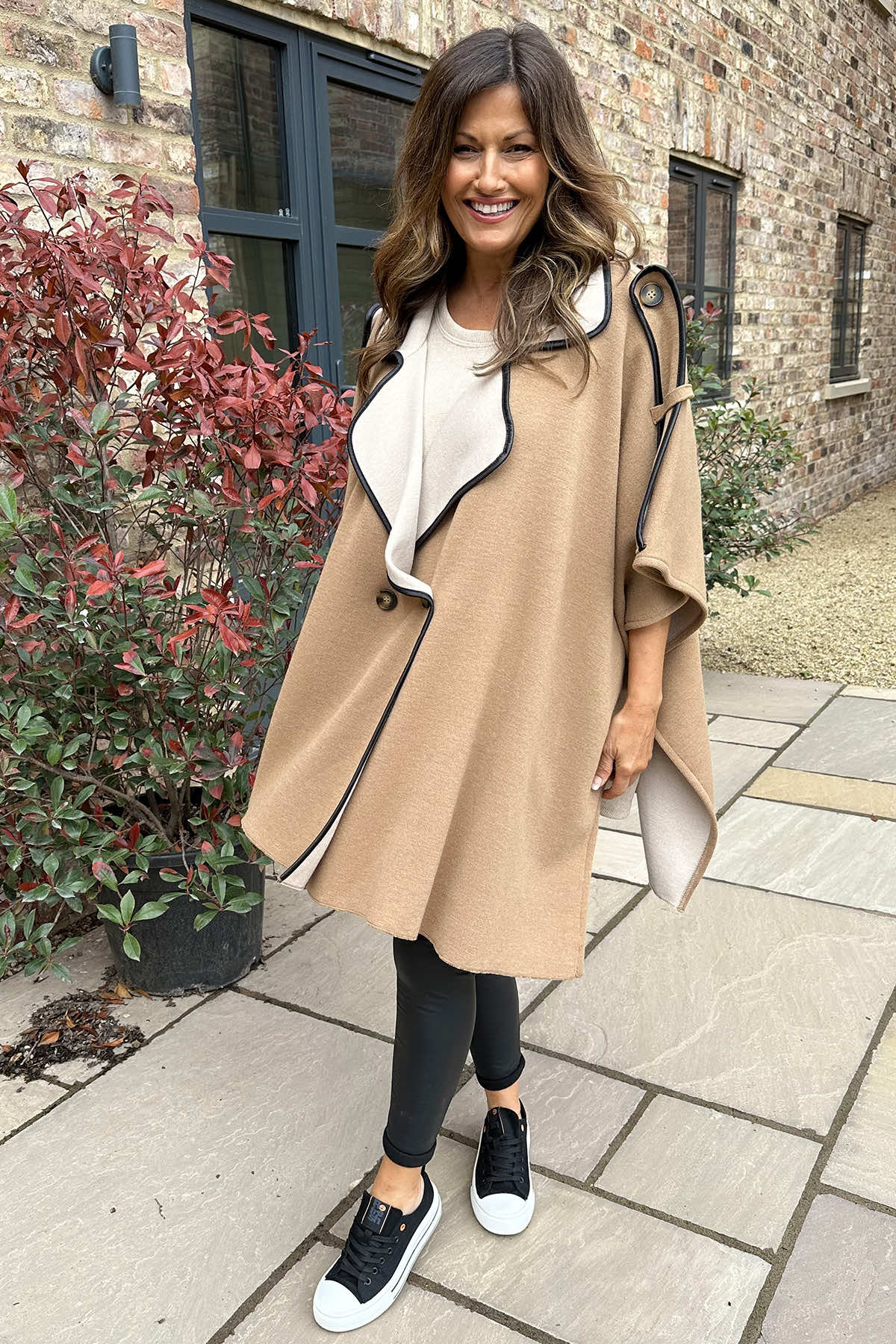 Olivia Cape Jacket Camel